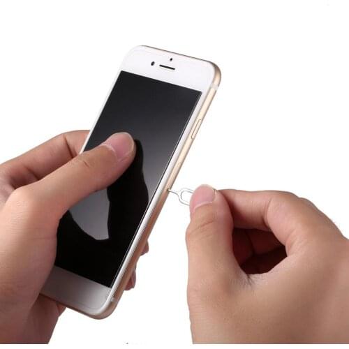 1pcs Sim Card Eject Pin Key Tool Needle For iPhone 5 5S 4 4S 3GS Cell Phone Tool Tray Holder Eject Metal Pin Wholesale