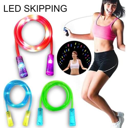 1 pcs Luminous Skipping Rope Children Adult Fitness Skipping Sport LED Flashing Light Jump Rope Skipping Rope for outdoor sport
