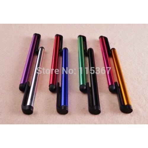 100pcs/lot Aluminum Alloy Universal Capacitive Stylus Touch Pen for iPhone iPad Tablet PC capacitance pen Cellphone 10cm DP0004