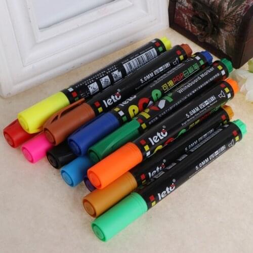 12 Color Whiteboard Marker Erasable POP Paper Glass Dry Erasing 5mm Writting Pen