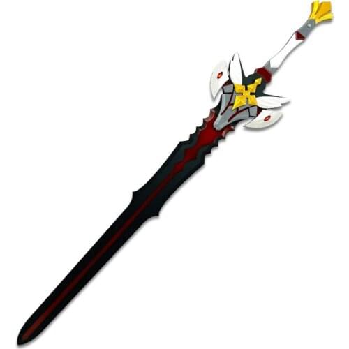 2021 Hot Game Genshin Impact Barbatos Keqing Sword Black One-handed Sword Props Weapons for Halloween Christmas Party