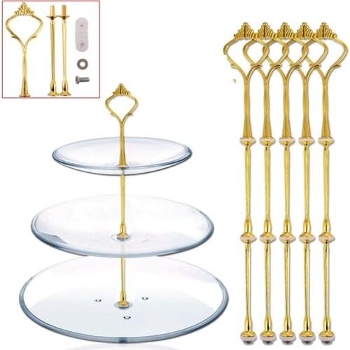 LBER 3 Tier golden Cake Stand(5 SETS) Holder,Crown