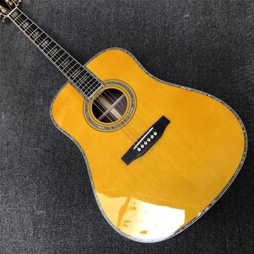 41" real abalone acoustic guitar blond top acoustic electric guitar classic D type acoustic guitar free shipping deluxe acoustic
