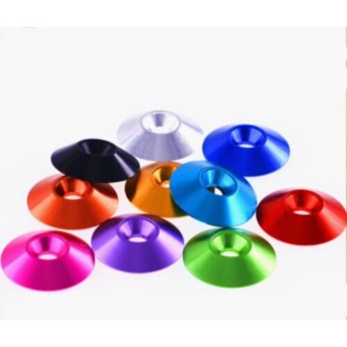 5--10pcs M4 M5 M6 M8 Aluminum Colourful Countersunk Umbrella Flat Head Screw Concave Conical Decorative Groove Washer