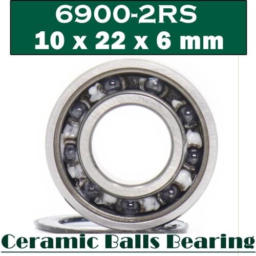 6900 Hybrid Ceramic Bearing 10x22x6 mm ABEC-1 ( 1 PC ) Bicycle Bottom Brackets & Spares 6900RS Si3N4 Ball Bearings