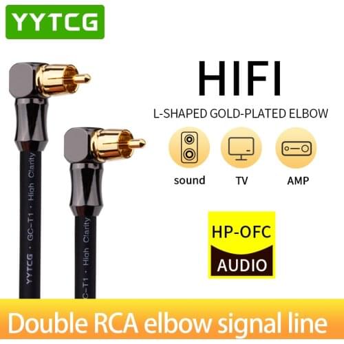 Audio Cable 2 Angle RCA to 2 Angle RCA TV DVD Speaker Subwoofer Amplifier OFC RCA Cable OFC Braided 1M 2M 3M 5M 1.5M 0.5M 0.75M