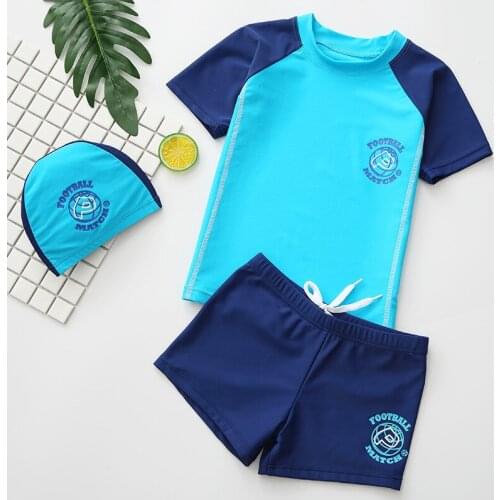 Quick dry kids boy swimwear summer beachwear sun protection boy swimsuit board surfing swimwear pool swim equipment bathing suit