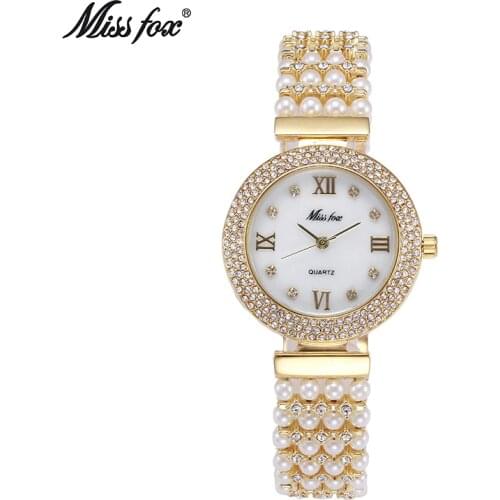 Miss Fox Brand Womens Charming Quartz Watches Beauty Luxury Fashion Wristwatch Stainless Steel Belt Clock Reloj Mujer Relojes