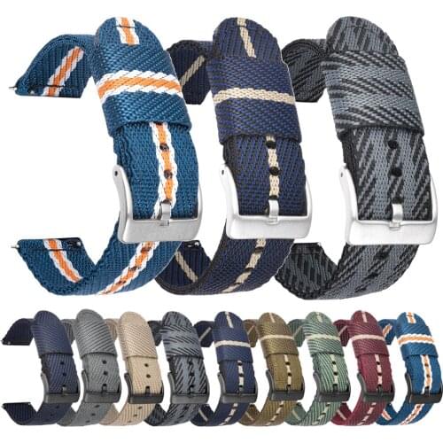 Easyfit Woven Nylon Strap For Garmin Vivoactive 4 4s 40mm/Venu 2 2s Replacement Watchband Forerunner 55 245 645 Music Wrist Band