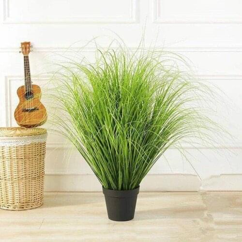 60cm Artificial Leaf Simulation Leaf Onion Grass Silk Flower Decoration Flower Arranging Lawn Engineering Simulation Fake Plants