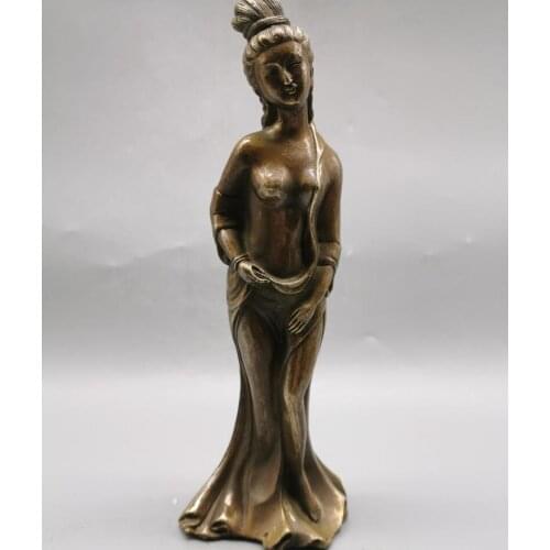 China brass archaize beauty crafts statue