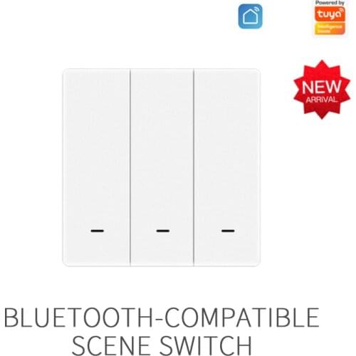 Tuya Zigbee Scene Switch Push Button APP Remote Control 1/2/3Gang Wireless Bluetooth-compatible Mesh For Tuya Smart Devices