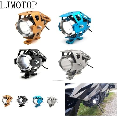 Motorcycle 12V LED Headlights Auxiliary Lamp U5 Spotlight Motorbike For Suzuki GSF600 Bandit BURGMAN 400 GS 1000 500E GSX250