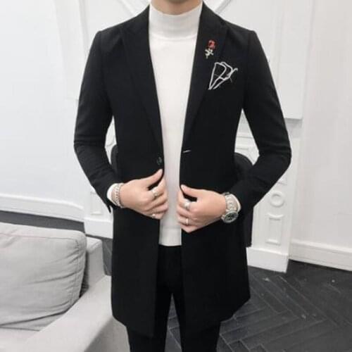 Mens Clothing Classic Men Long Suits Fashion Business Banquet Mens Suit Jacket And Pants Size Slim Fit Design Men Wedding Suit