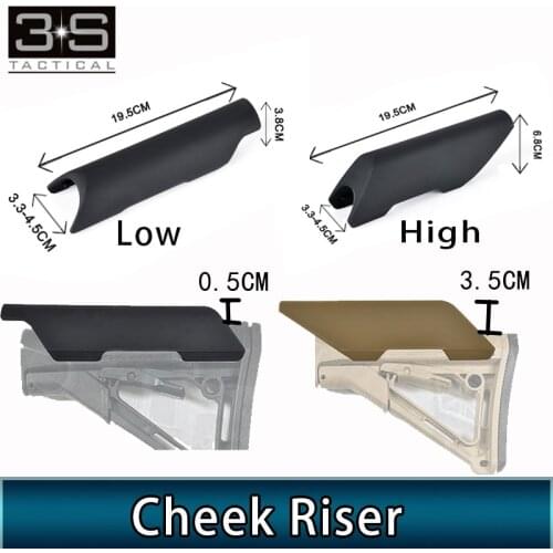 Low And High Style MAG PUL Industry Cheek Riser For AR M4 Stocks Airsoft Accessories