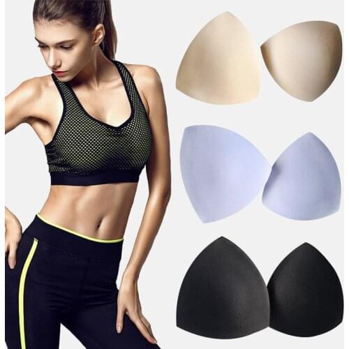 New Style Breast Pad Sponge Pad Swimsuit Liner Accessories Thick Sponge Bra Push-up Ladies Triangle Cup Bikini Sports Bra Pad
