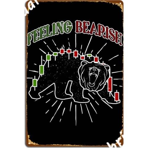 Feeling Bearish Metal Plaque Poster Design Home Wall Pub Mural Painting Tin Sign Poster