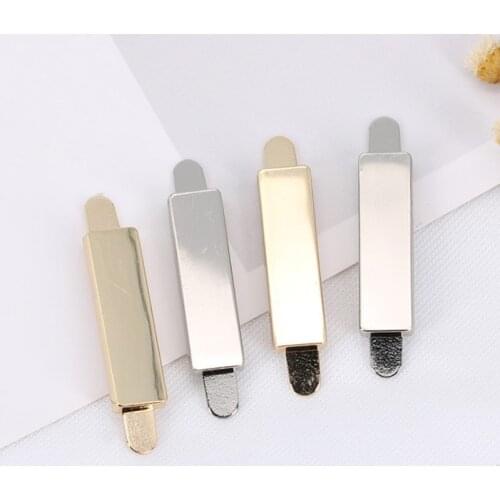 20 Pieces 30*8 MM Rectangular Blank Trademark Hardware Signs Mold Opening Apparel Luggage Tags Metal Label Engraved Logo