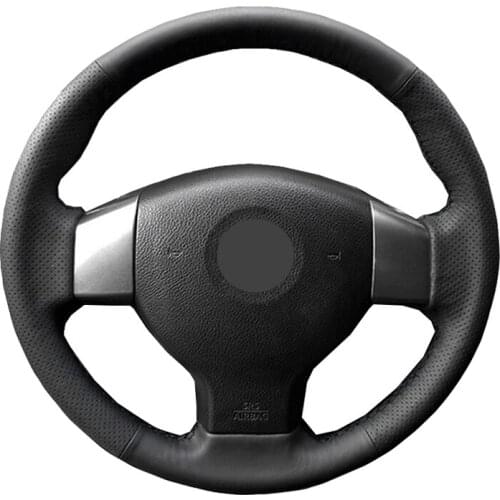 Hand Sew Car Steering Wheel Cover Wrap Leather Suede For Nissan Note 2006-2013 Tiida Versa 2007-2011 Bluebird Sylphy 2005-2012
