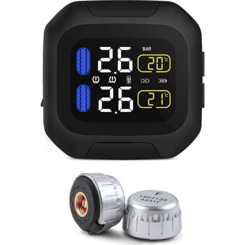 Tire Pressure Monitoring System M3-WI TPMS With 2 External Sensors And USB Cable Charging Power Support Temperature Monitoring