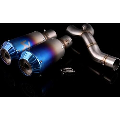 SCRAMBLER Motorcycle Exhaust full system middle pipe + Muffler for DUCATI SCRAMBLER Slip On