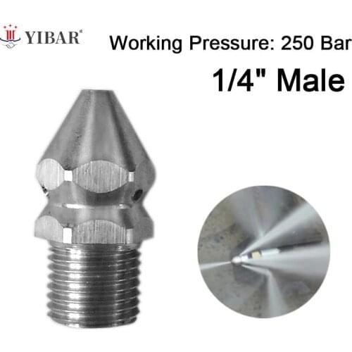 Cleaning Nozzle Pressure Washer Drain Sewer Cleaning Pipe Spray Nozzle 4 Jet