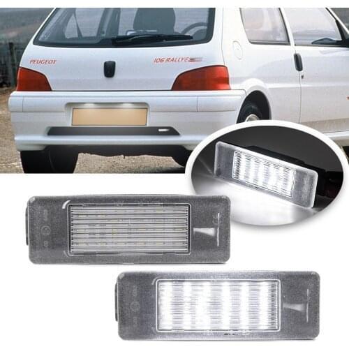 2pcs LED License Number Plate Light for Peugeot 106 1007 207 307 308 3008 406 407 508 806 CITROEN C2 C3 C4 C5 C6 DS3 Rear Lamp