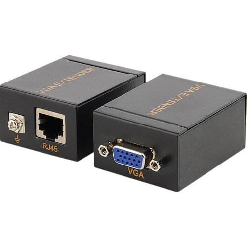 VGA Extender 60m 30m 20m 15m 10M Monitor Vga To Rj45 Network Cable CAT6 Signal Transmitter