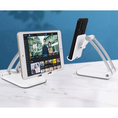Universal fodable tablet and phone stand holder desk mount for Samsung galaxy tab S7 plu 12.4 for ipad pro air mini 7.9-12.9