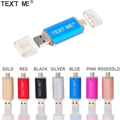 TEXT ME creative Type-C USB Flash Drive Type C Pen Drive 64GB 32GB 16GB 8GB 4GBUSB Stick 2.0 Pendrive for Type-C