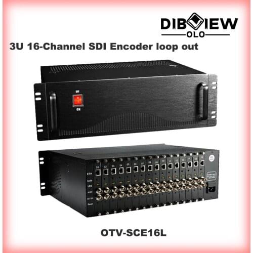 OTV-SCE16L Live streaming Broadcast Facebook Youtube 16 Channels SDI to IP Video Encoder with SDI LOOPOUT