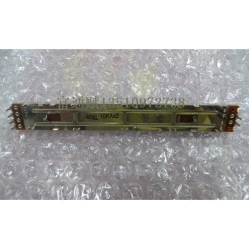 [VK] JAPAN ALPS 12.8cm 128MM straight sliding pusher A10kx2 A10K*2 10KAX2 double potentiometer handle 15MM T switch