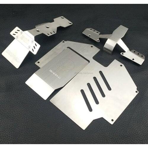 UDR Stainless Steel Chassis Armor Front & Rear Axle Protector Plate Battery cover for 1/7 RC Monster Truck Traxxas UDR Bigfoot