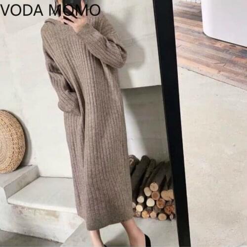 Autumn Winter 2020 Women Knitwear Sweater Pullover Fashion Long Sleeve hooded Womens Sweater Jumper Female Solid Loose Tops
