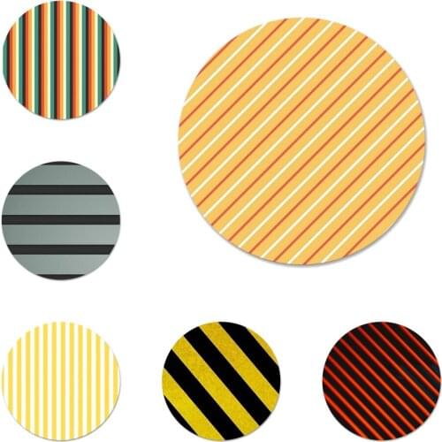 Stripes Line Icons Pins Badge Decoration Brooches Metal Badges For Clothes Backpack Decoration 58mm