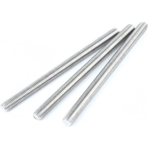 10pcs/lot Stainless steel full thread rod threaded bar M3 M4 M5 M6 DIN976