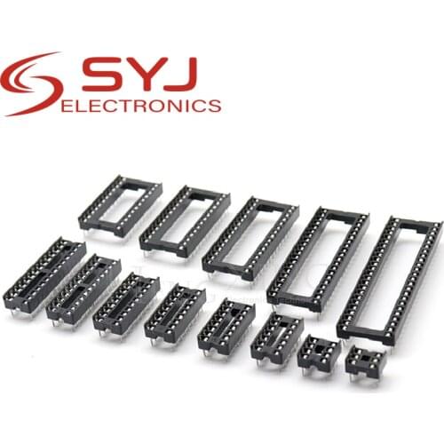 10PCS Sockets DIP6 DIP8 DIP14 DIP16 DIP18 DIP20 DIP28 DIP32 DIP40 pins Connector DIP Socket 6 8 14 16 18 20 24 28 32 40 pin
