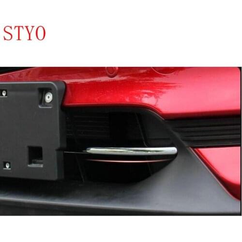 2PCS Car ABS Chrome Front Bumper Lower Radiator Grille Trim For CX-5 CX5 2017 2018