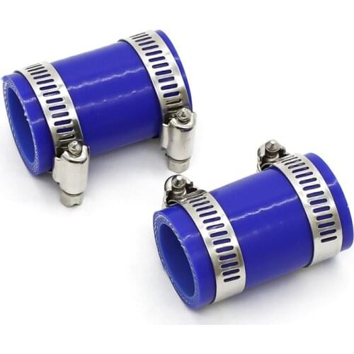2 Pack Exhaust Pipe Clamps Blue Fit For Yamaha Banshee 1987-2006 , Factory DG FMF Toomey PC Pro Circuit pipes