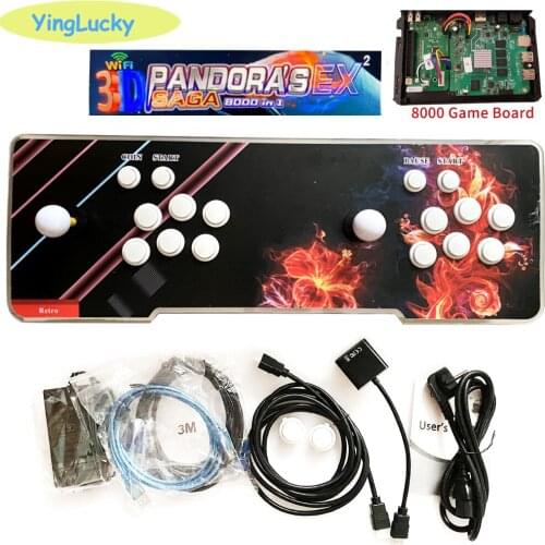 3D Pandora Saga EX WIFI 10000 in 1 Save Function Multiplayer Joysticks Arcade Pandora Box Retro Game Console Cabinet 4 Players