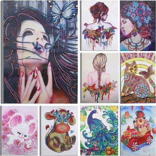 5D DIY Art Diamond Painting Beauty and Cute Animal Pattern Diamond Mosaic Full Embroidery Cross Stitch Home Decoration Gift