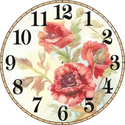 5d Diy Diamond Painting Flower with Diy Clock for Free Diamond Embroidery Cross Stitch Mosaic Artist Home Decoration TX067