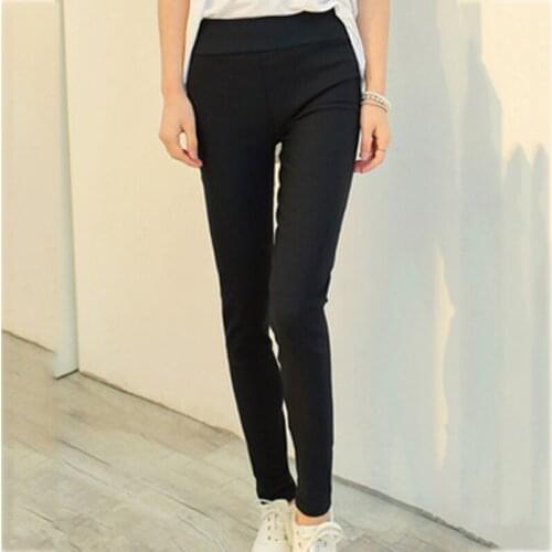 Casual Elastic Waist Skinny Trousers Plus Size Ankle-Length Stretch Pants Spring New Fashion Women Pencil Pants womens Clothing