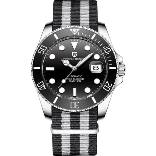 PAGANI Design Brand Luxury Men Watches Automatic Black Watch Men Stainless Steel Waterproof Business Sport Mechanical Wristwatch