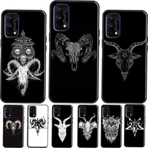 Goat Head Satan Case Cover For Realme Q3 Pro 6 7 8 Pro C3 C21 GT Neo Coque For OnePlus 9R 8T Nord 8 9 Pro