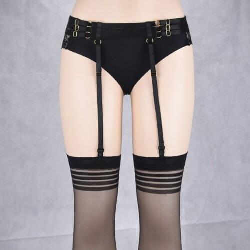 JLX.HARNESS Strappy Black Gothic Underwear / Harness Panties / Punk Clothing / Medium Bondage / Girlfriend Gift P0169