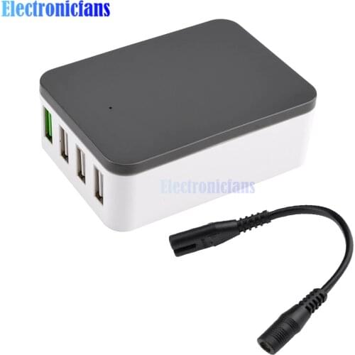 DC 10-36V to 12V 9V 12V USB Charger Step Down Power Supply Module 4 Port USB Buck Converter Fast Charger QC2.0 QC3.0 with Cable