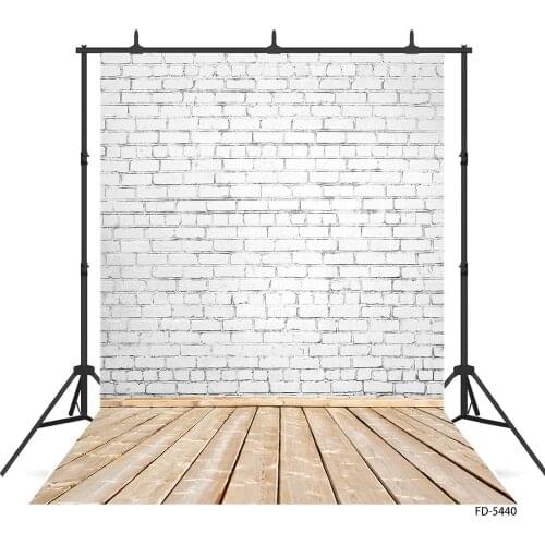 Brick Wall Wooden Plank Photo Backdrop Computer Printed Background for Children Baby Portrait Pets Photocall Photography Props