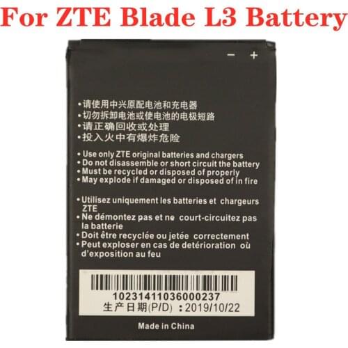 Blade L3 2000mAh Original Capacity Battery Li3820T43P3h785439 For ZTE Blade L3 Battery Cell Phone Battery High Quality Batteries