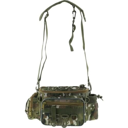 Multifunctional Fishing Bag Pack Fishing Tackle Bag 1000D Oxford Cloth for Outdoor Fishing Camping Hiking